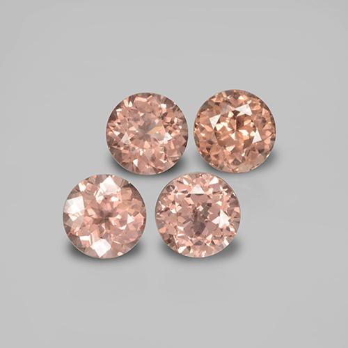 Granato malese naturale arancione da 1,98 ct, taglio rotondo, VS