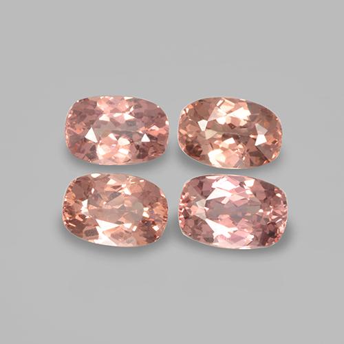 Granato malese naturale rosa da 2,64 ct, taglio a cuscino, VVS-VS
