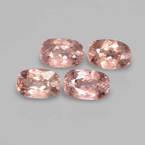 Granato malese naturale rosa da 2,64 ct, taglio a cuscino, VVS-VS