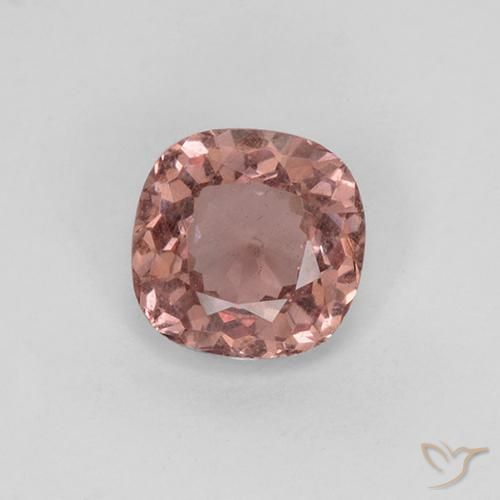 Granato malese naturale rosa da 0,58 ct, taglio a cuscino, VS