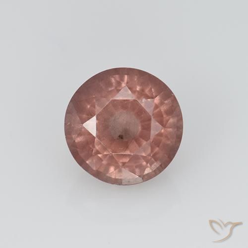 1.11ct Naturale Rosa chiaro Granato malese, Rotondo, VS
