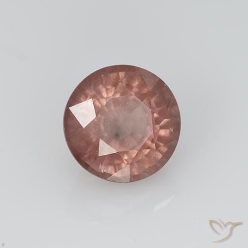 Granato malese Rosa chiaro naturale da 1.11 ct, Rotondo, VS