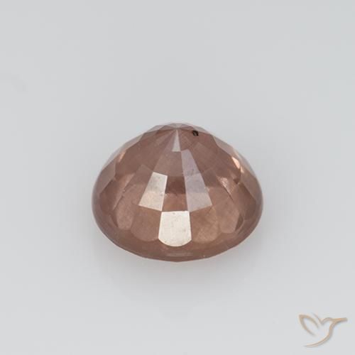 Granato malese Rosa chiaro naturale da 1.11 ct, Rotondo, VS