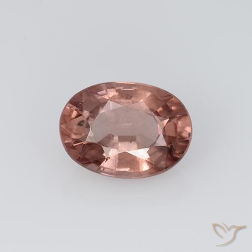 1.12ct Naturale Rosso mattone chiaro Granato malese, Ovale, VS