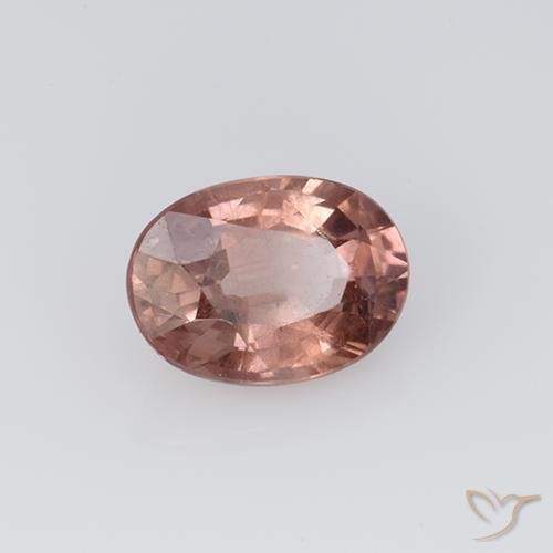 Granato malese Rosso mattone chiaro naturale da 1.12 ct, Ovale, VS