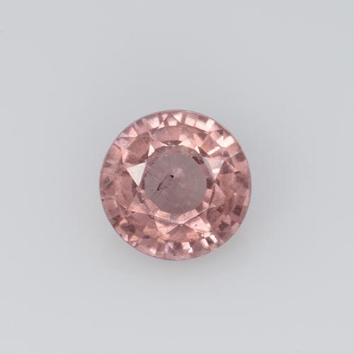 Granato malese Rosa arancio naturale da 0.63 ct, Taglio rotondo, VS