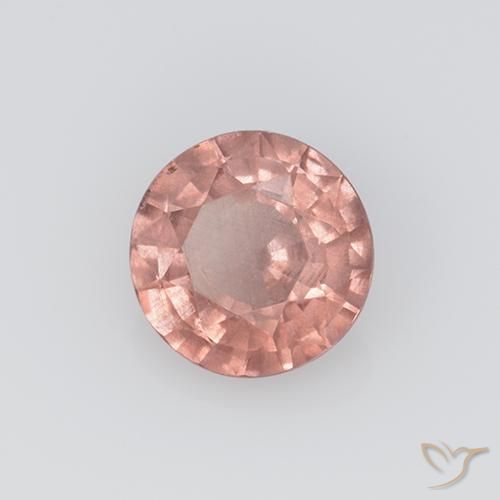Granato malese naturale rosa da 0,75 ct, taglio rotondo, VS