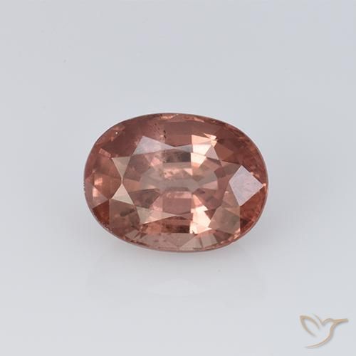 1.28ct Naturale Rosa chiaro Granato malese, Ovale, VS