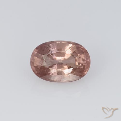 Granato malese Rosa chiaro naturale da 0.77 ct, Taglio ovale, VS