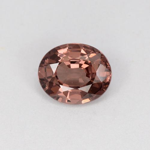 Granato malese naturale rosa da 0,87 ct, taglio ovale, VS