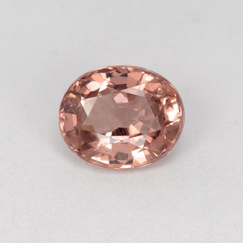 Granato malese Rosa medio naturale da 0.88 ct, Taglio ovale, VVS-VS