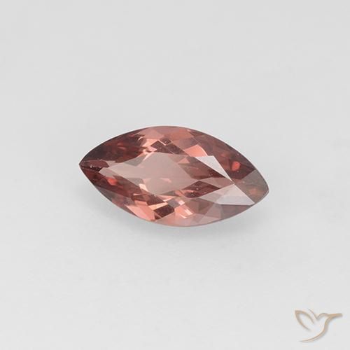 Granato malese Rosso medio naturale da 1.14 ct, Taglio marquise, VVS-VS