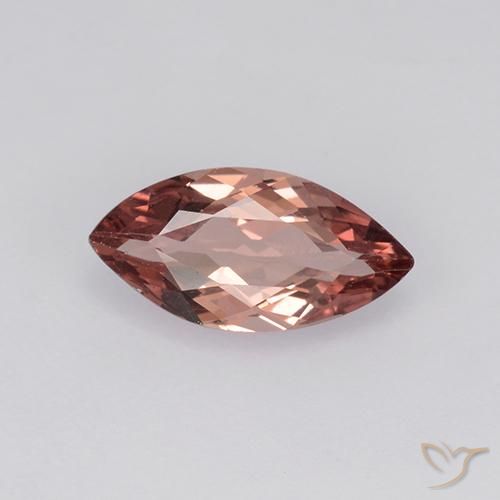 Granato malese Rosso medio naturale da 1.18 ct, Taglio marquise, VVS-VS