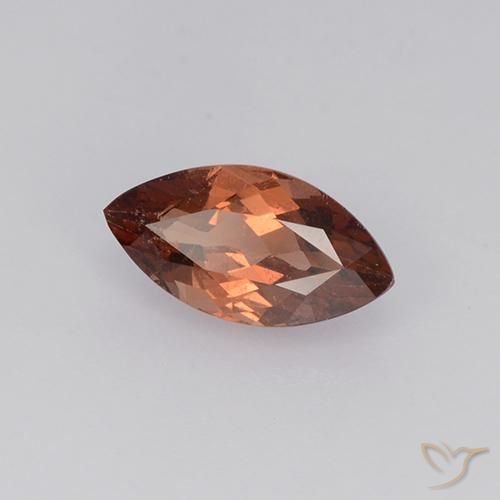 Granato malese Rosso medio naturale da 1.10 ct, Taglio marquise, VVS-VS