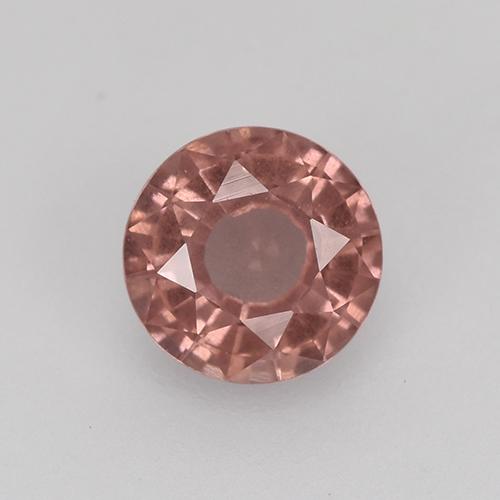 Granato malese Rosa palissandro chiaro naturale da 0.55 ct, Taglio rotondo, VS