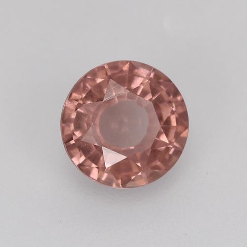 Granato malese Rosa palissandro chiaro naturale da 0.55 ct, Taglio rotondo, VS