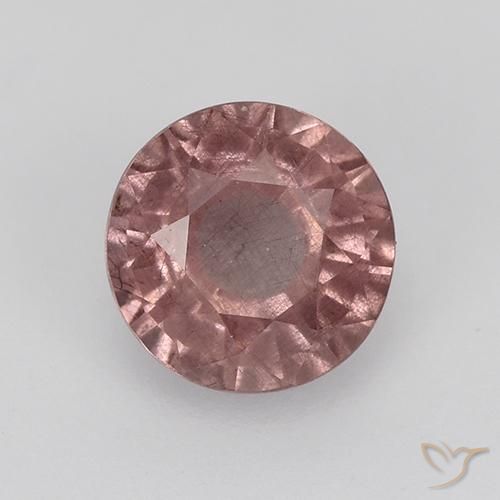 0.92ct Naturale Rosa rosa Granato malese, Rotondo, VS-SI, Photo A