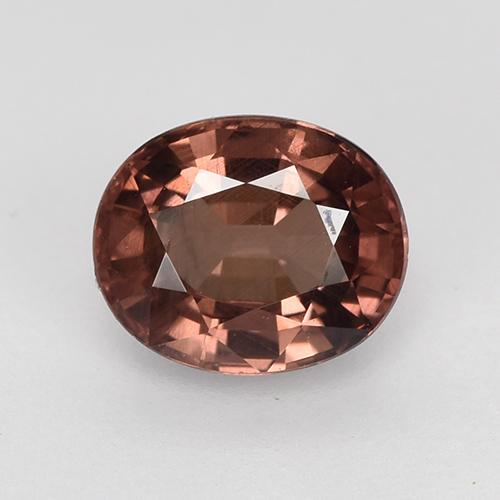 Granato malese naturale rosso da 1,31 ct, taglio ovale, VS