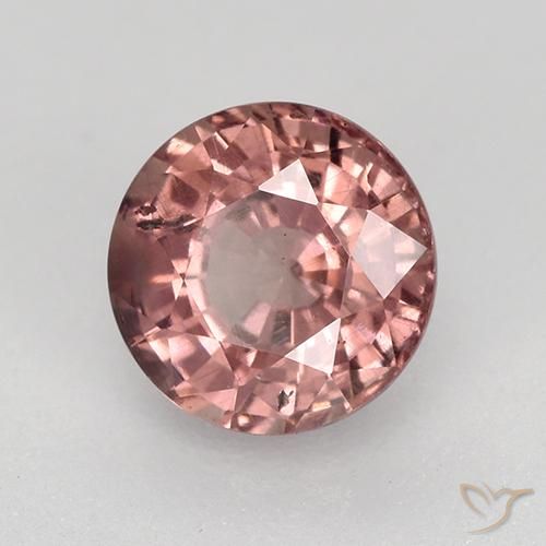 Granato malese Rosa chiaro naturale da 0.85 ct, Rotondo, VS