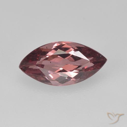 1.29ct Naturale Rosso medio Granato malese, Taglio marquise, VS, Photo A
