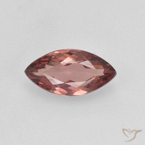 0.92ct Naturale Rosso mattone chiaro Granato malese, Taglio marquise, VS, Photo A