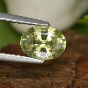 Granato del mali naturale giallo da 1,04 ct, taglio ovale, VS
