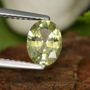 Granato del mali naturale giallo da 1,04 ct, taglio ovale, VS