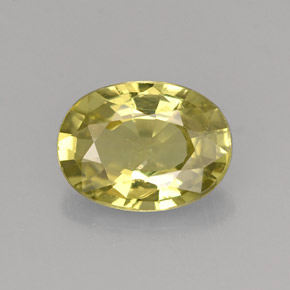 Granato del mali verde giallastro naturale da 1,42 ct, taglio ovale, VS