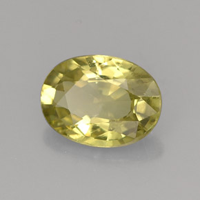 Granato del mali verde giallastro naturale da 1,42 ct, taglio ovale, VS