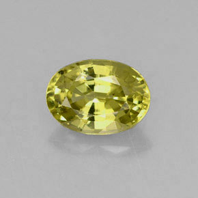 Piccolo Granato Verde giallastro naturale da 1.24 ct, Taglio ovale, VS
