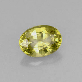 Piccolo Granato Verde giallastro naturale da 1.24 ct, Taglio ovale, VS
