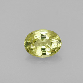 Piccolo Granato Verde giallastro naturale da 1.15 ct, Taglio ovale, VS