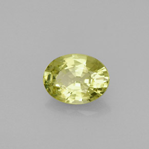 Piccolo Granato Verde giallastro naturale da 1.15 ct, Taglio ovale, VS
