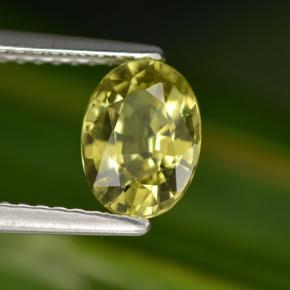 Granato del mali naturale verde da 1,25 ct, taglio ovale, VS