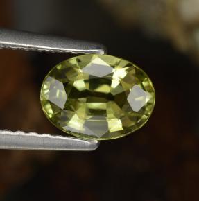 Granato del mali naturale giallo da 1,14 ct, taglio ovale, VVS-VS