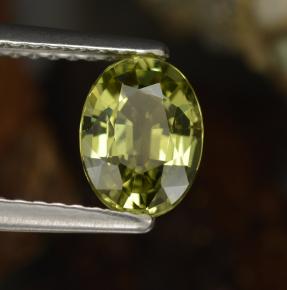 Granato del mali naturale giallo da 1,14 ct, taglio ovale, VVS-VS