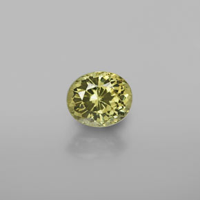 Piccolo Granato Verde dorato naturale da 1.21 ct, Taglio ovale, VS