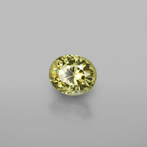 Piccolo Granato Verde dorato naturale da 1.21 ct, Taglio ovale, VS
