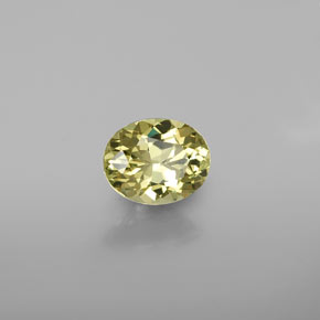 Piccolo Granato Verde dorato naturale da 0.95 ct, Taglio ovale, VVS-VS
