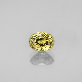 Piccolo Granato Oro verdastro naturale da 1.05 ct, Taglio ovale, VVS