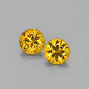 Gemme di granato del mali giallo verdastro naturale da  ct, taglio rotondo, VVS-VS