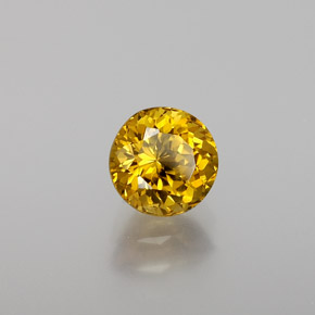 Piccolo Granato Giallo verdastro naturale da 1.07 ct, Taglio rotondo, VVS-VS
