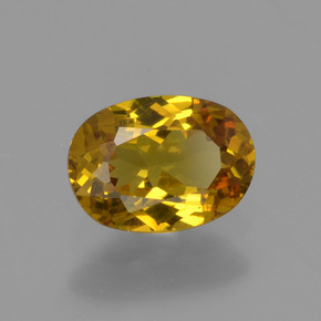 Piccolo Granato Oro verdastro naturale da 0.71 ct, Taglio ovale, VVS