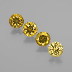 Gemme di granato del mali verde dorato naturale da  ct, taglio rotondo, VVS-VS