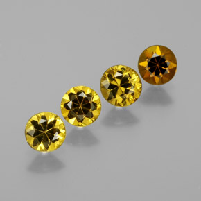 Gemme di Piccolo Granato Verde dorato naturale da  ct, Taglio rotondo, VVS-VS