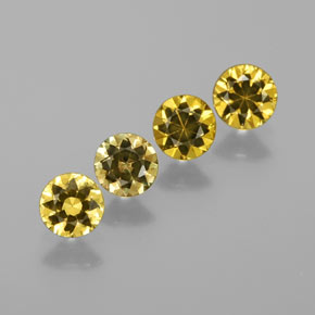 Gemme di Piccolo Granato Verde dorato naturale da  ct, Taglio rotondo, VVS