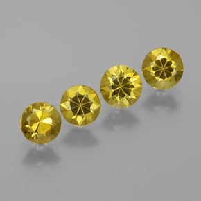 Gemme di granato del mali verde dorato naturale da  ct, taglio rotondo, VVS