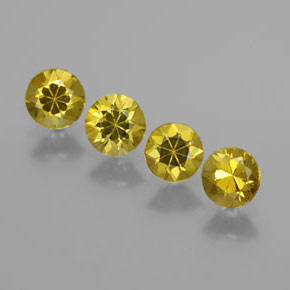 Gemme di granato del mali verde dorato naturale da  ct, taglio rotondo, VVS