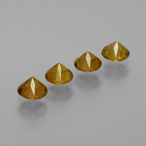 Gemme di Piccolo Granato Oro verdastro naturale da  ct, Taglio rotondo, VVS