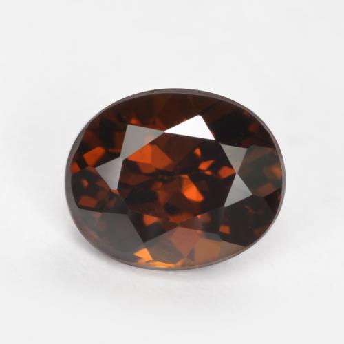 Piccolo Granato Pan di zenzero marrone naturale da 1.31 ct, Taglio ovale, VVS-VS